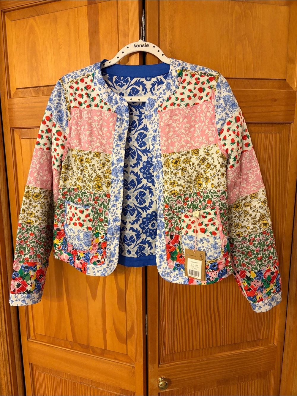Boden Reversible Quilted Cotton Jacket Mixed Print Size 6 US NWT Final Price - Picture 6 of 10